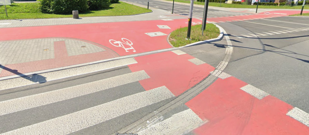 czerwony dywan dla rowerzystów